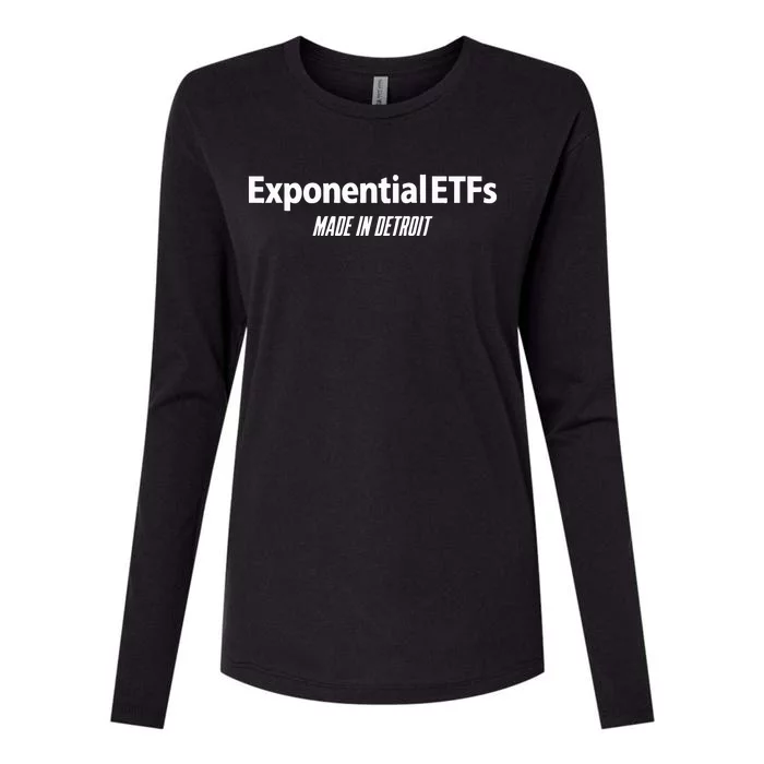 Exponentialetfs Made In Detroit Womens Cotton Relaxed Long Sleeve T-Shirt