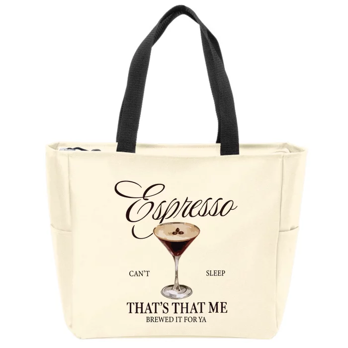 Espresso Martini Jesus Was A Carpenter Zip Tote Bag