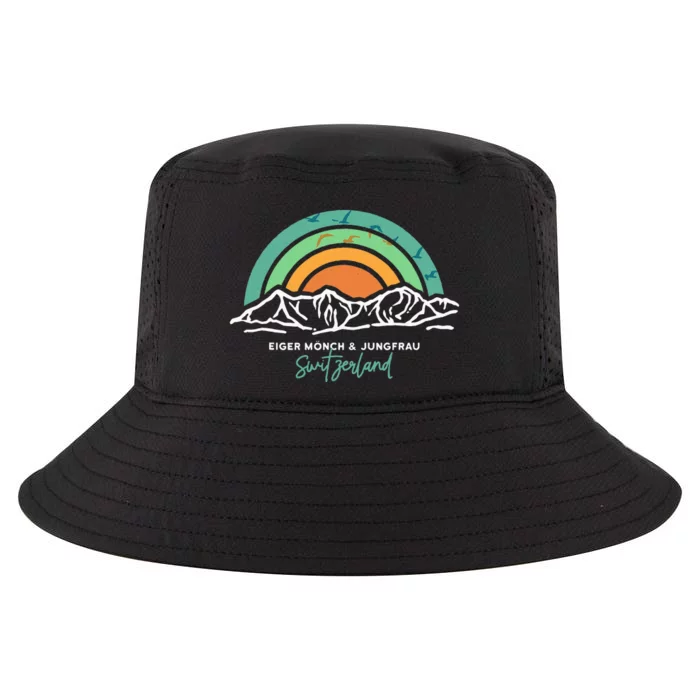 Eiger MöNch Jungfrau Eiger Monk Virgin Mountain Switzerland Cool Comfort Performance Bucket Hat