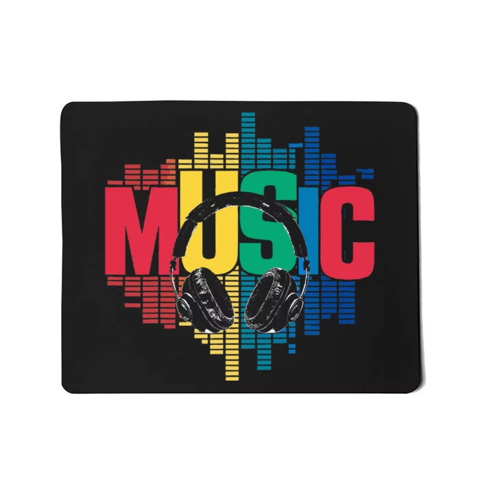 Electronic Music Lover Dj Retro Headphones Mousepad