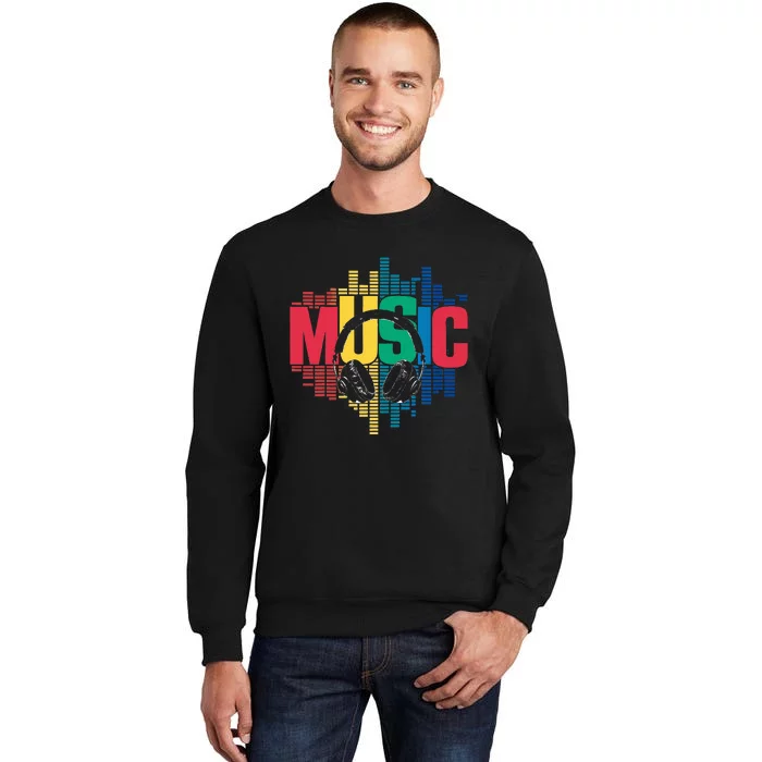 Electronic Music Lover Dj Retro Headphones Tall Sweatshirt