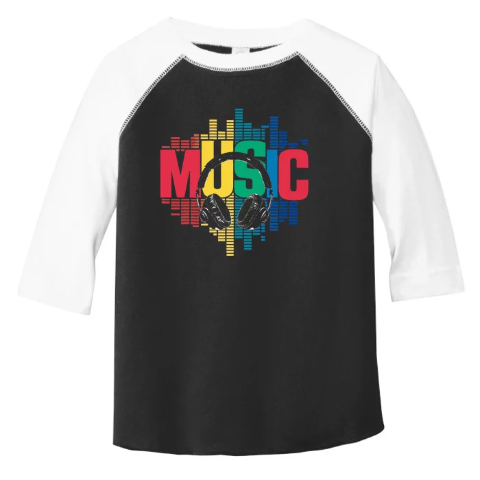 Electronic Music Lover Dj Retro Headphones Toddler Fine Jersey T-Shirt