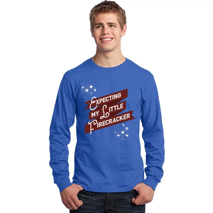 Expecting My Little Firecracker Gift Tall Long Sleeve T-Shirt