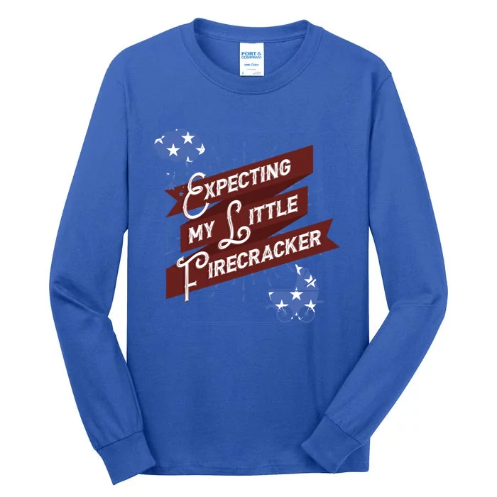 Expecting My Little Firecracker Gift Tall Long Sleeve T-Shirt