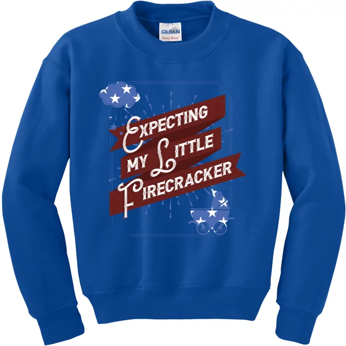 Expecting My Little Firecracker Gift Kids Sweatshirt