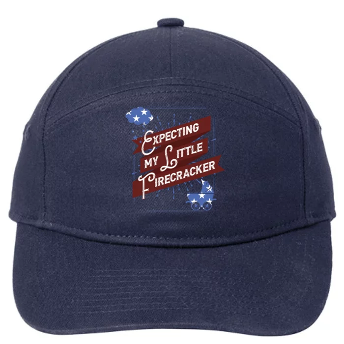 Expecting My Little Firecracker Gift 7-Panel Snapback Hat