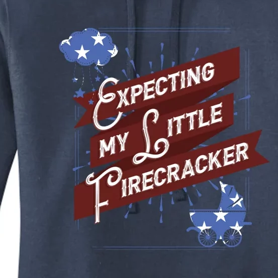 Expecting My Little Firecracker Gift Women's Pullover Hoodie