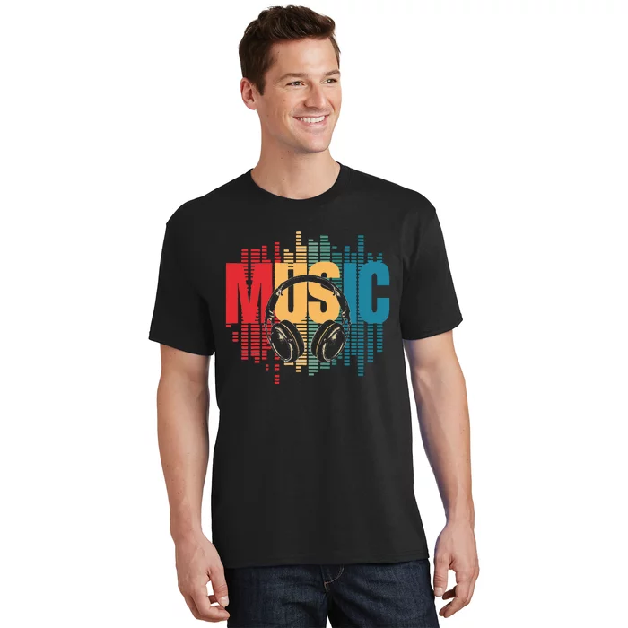 Electronic Music Lover Dj Retro Headphones T-Shirt