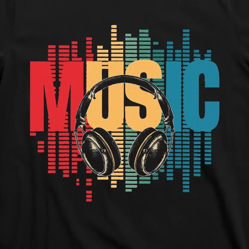 Electronic Music Lover Dj Retro Headphones T-Shirt