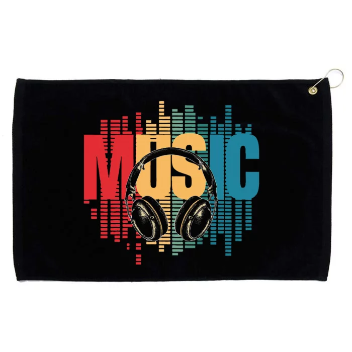 Electronic Music Lover Dj Retro Headphones Grommeted Golf Towel