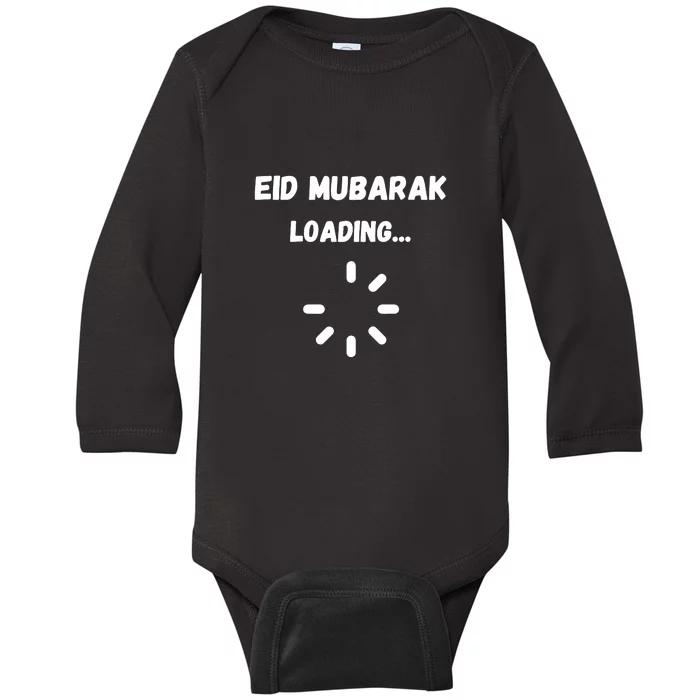 Eid Mubarak Loading Gift For Ramadan Mubarak Baby Long Sleeve Bodysuit