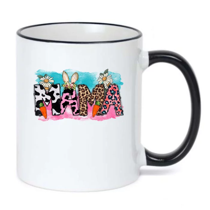 Easter Mama Leopard Happy Easter Day Mom Mothers Funny Gift Black Color Changing Mug