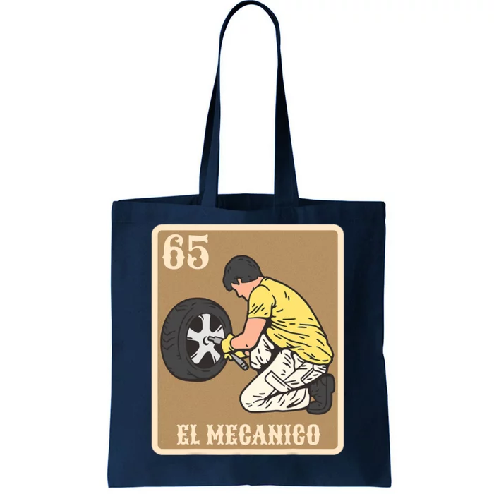 El Mecanico Lottery Spanish Bingo Card Game Tote Bag