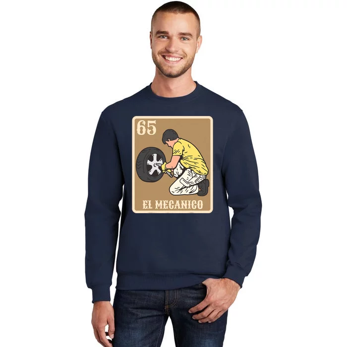 El Mecanico Lottery Spanish Bingo Card Game Tall Sweatshirt