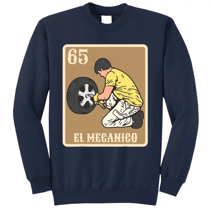 El Mecanico Lottery Spanish Bingo Card Game Tall Sweatshirt