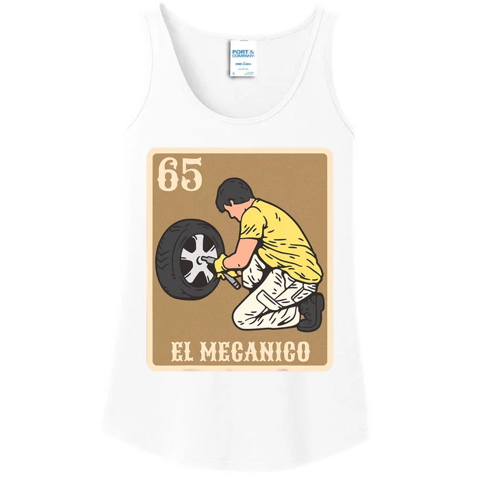 El Mecanico Lottery Spanish Bingo Card Game Ladies Essential Tank