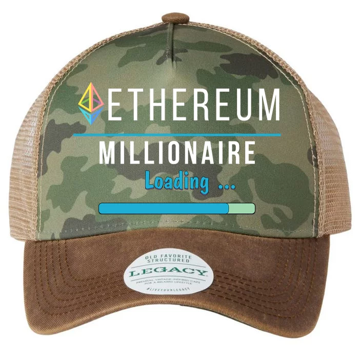 Ethereum Millionaire Loading, Blockchain, ETH Crypto, HODL ETH Legacy Tie Dye Trucker Hat