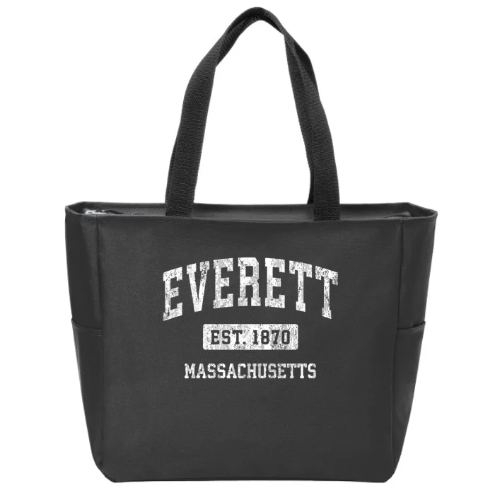 Everett Massachusetts Ma Vintage Sports Zip Tote Bag