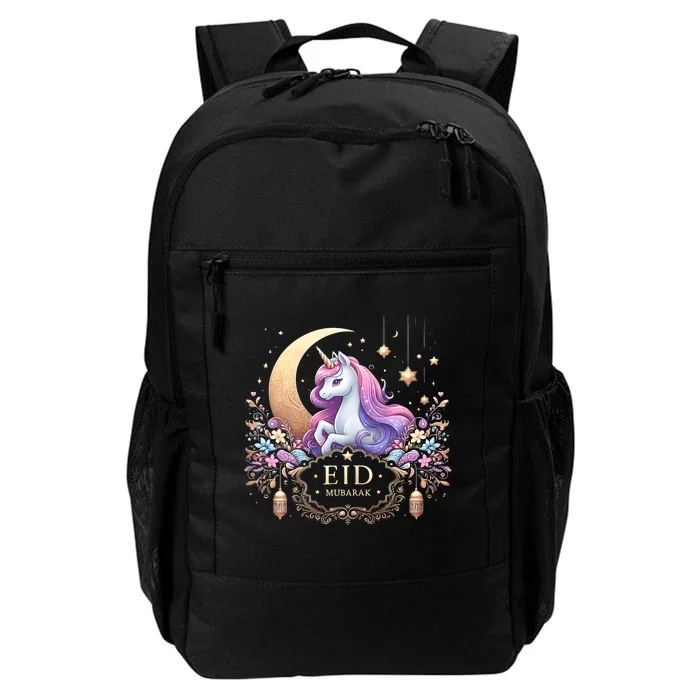 Eid Mubarak Mom Girl Eid Mubarak Unicorn Cute Daily Commute Backpack