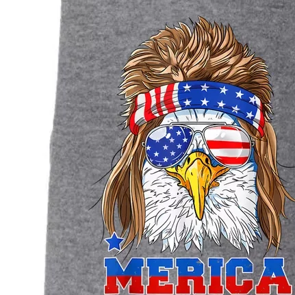 Eagle Mullet Merica Men 4th Of July American Flag USA Doggie 3-End Fleece Hoodie