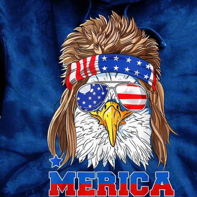 Eagle Mullet Merica Men 4th Of July American Flag USA Tie Dye Hoodie