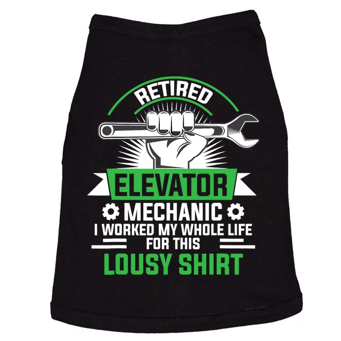 Elevator Mechanic Maintenance Retired Technician Doggie Tank