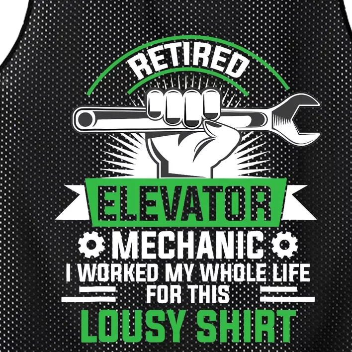 Elevator Mechanic Maintenance Retired Technician Mesh Reversible Basketball Jersey Tank