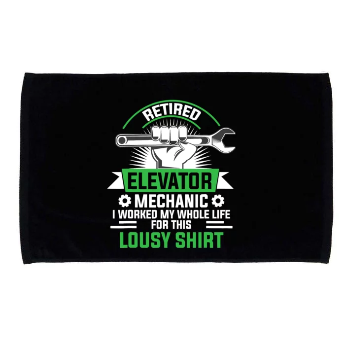 Elevator Mechanic Maintenance Retired Technician Microfiber Hand Towel