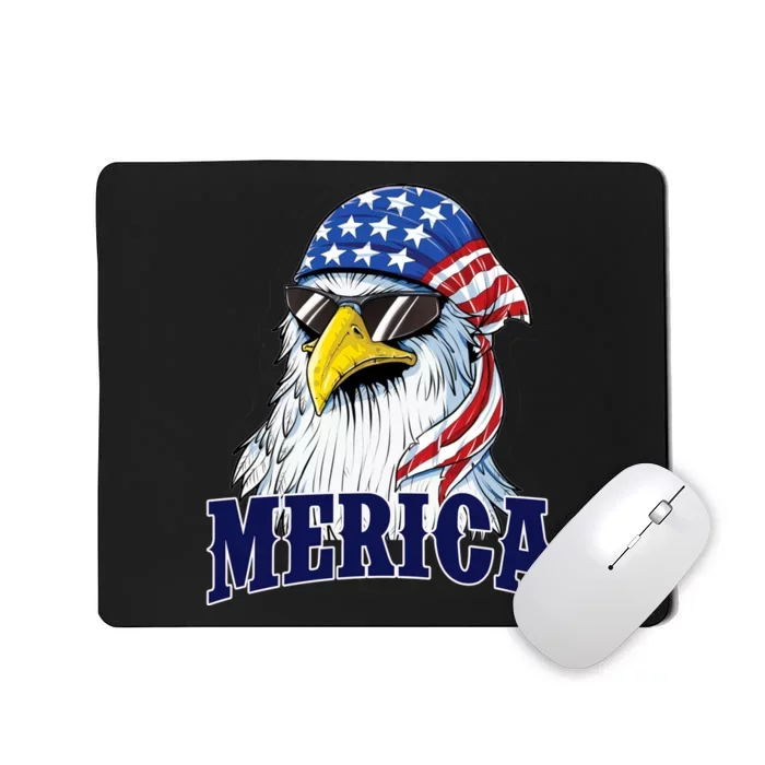 Eagle Mullet Merica Flag 4th Of July American Flag Gift Mousepad