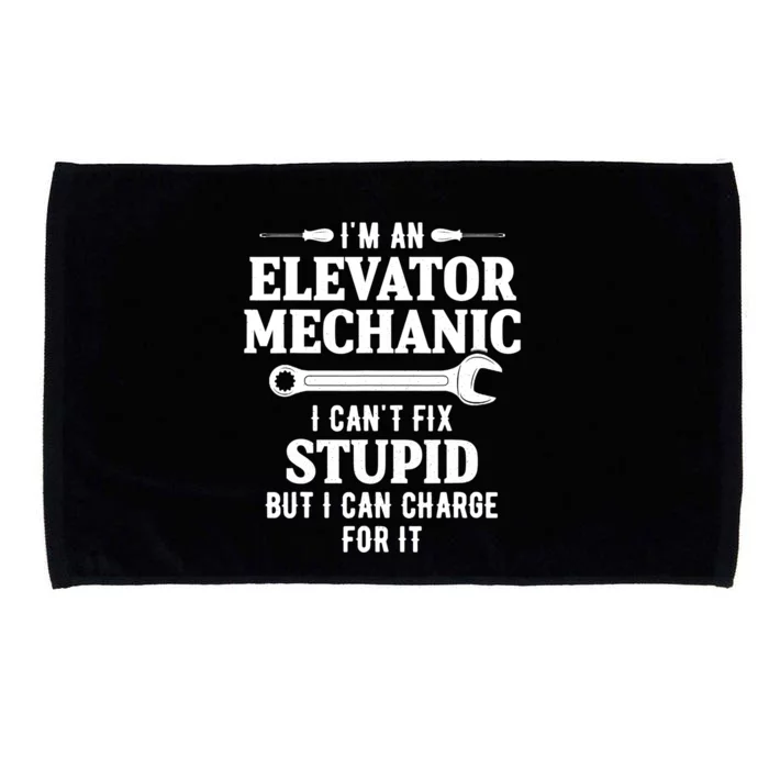 Elevator Mechanic Maintenance Charge Technician Gift Microfiber Hand Towel