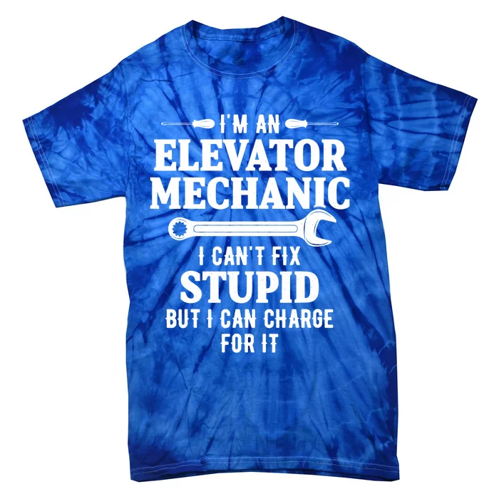 Elevator Mechanic Maintenance Charge Technician Gift Tie-Dye T-Shirt