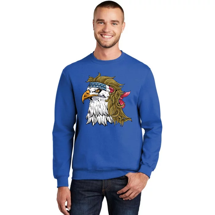 Eagle Mullet Merica American Flag Usa Celebration Funny Gift Sweatshirt