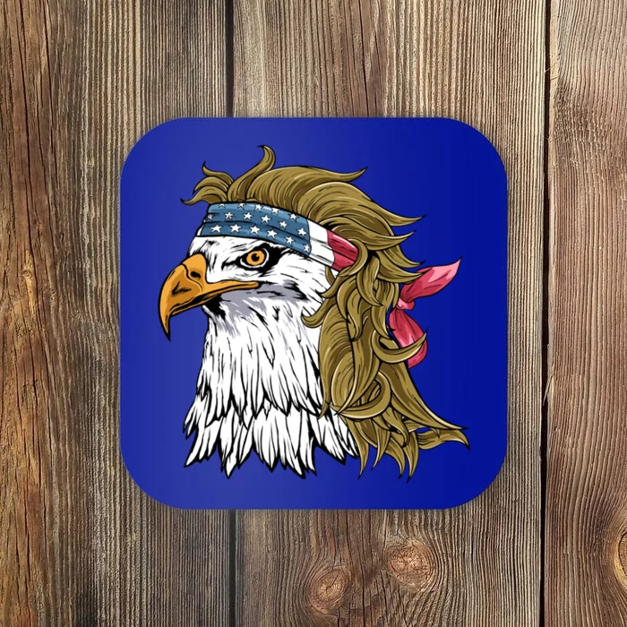 Eagle Mullet Merica American Flag Usa Celebration Funny Gift Coaster