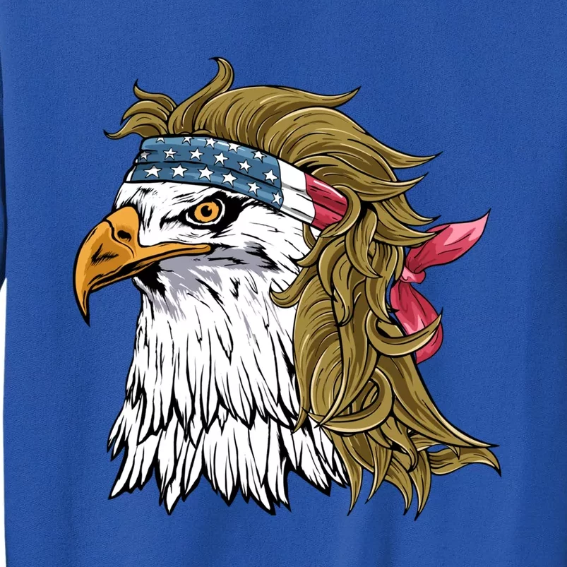 Eagle Mullet Merica American Flag Usa Celebration Funny Gift Tall Sweatshirt