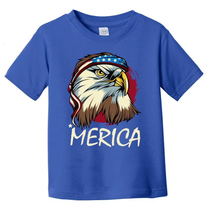 Eagle Mullet Merica Gift 4th Of July American Flag Usa Gift Toddler T-Shirt