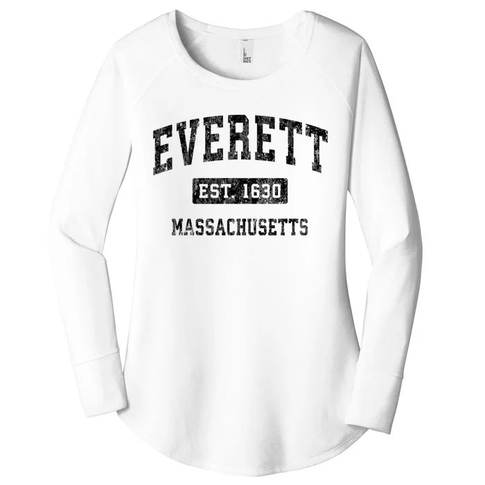 Everett Massachusetts Ma Vintage Established Sports Design Women's Perfect Tri Tunic Long Sleeve Shirt