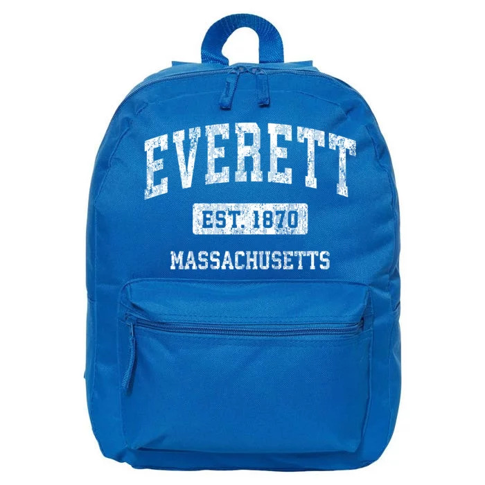 Everett Massachusetts Ma Vintage Established Sports Design 16 in Basic Backpack