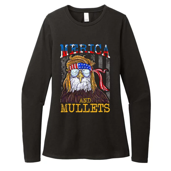 Eagle Mullet Merica Womens CVC Long Sleeve Shirt