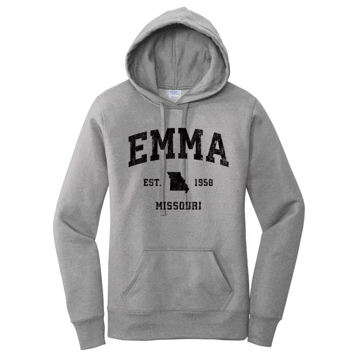 Emma Missouri Mo Vintage Athletic Women's Pullover Hoodie