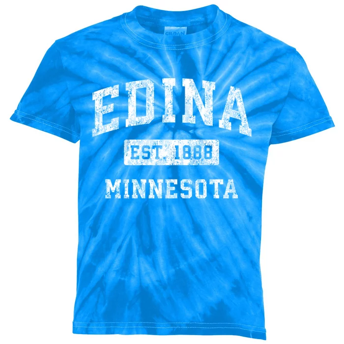 Edina Minnesota Mn Vintage Established Sports Design Gift Kids Tie-Dye T-Shirt