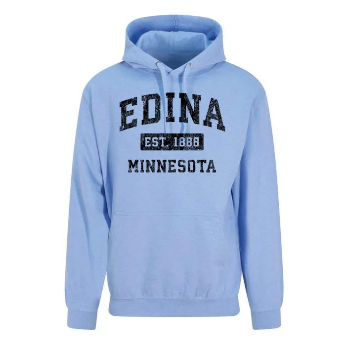 Edina Minnesota Mn Vintage Established Sports Design Gift Unisex Surf Hoodie