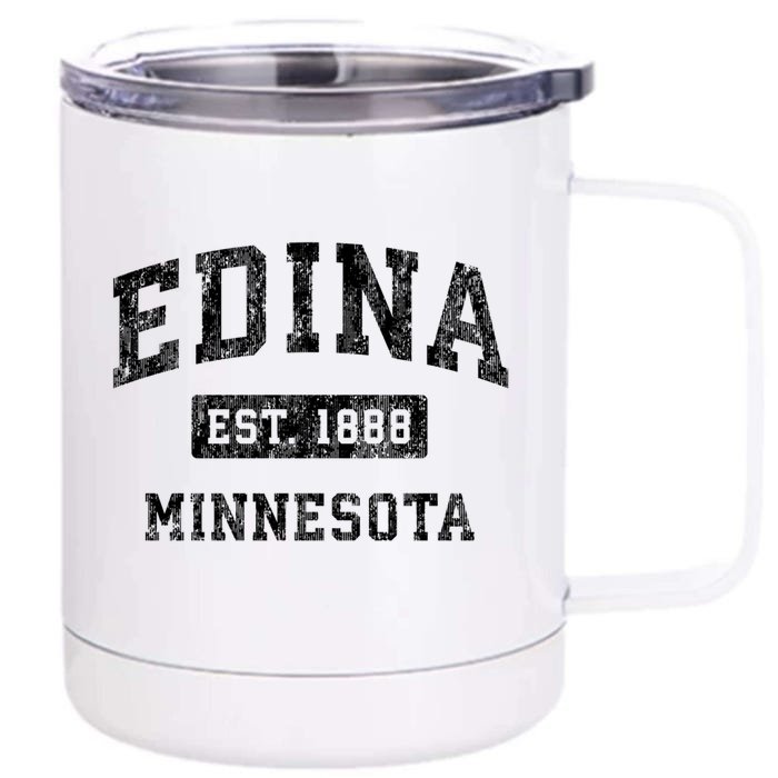 Edina Minnesota Mn Vintage Established Sports Design Gift Front & Back 12oz Stainless Steel Tumbler Cup