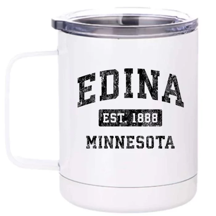 Edina Minnesota Mn Vintage Established Sports Design Gift Front & Back 12oz Stainless Steel Tumbler Cup