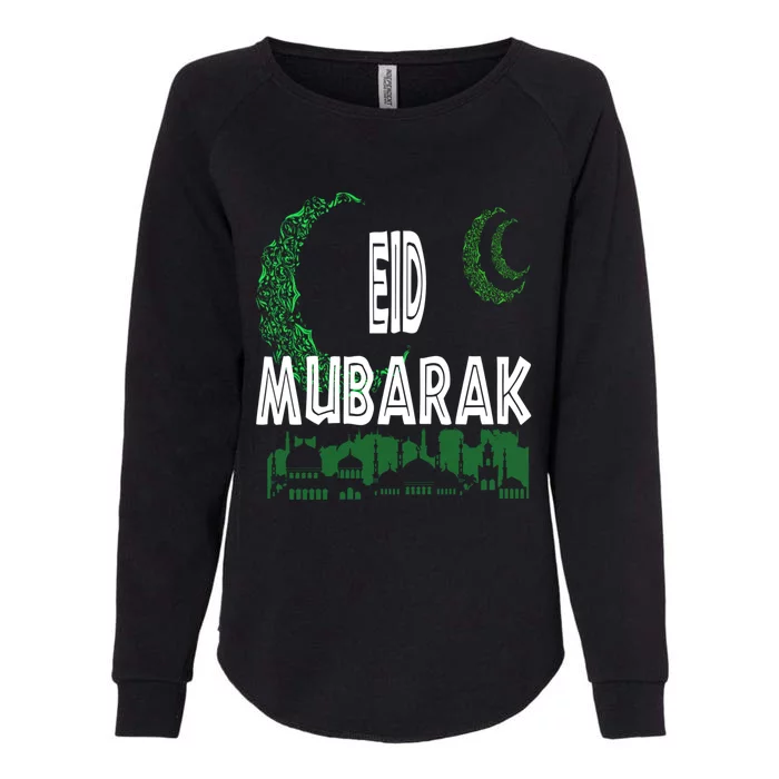 Eid Mubarak Muslims Tee Adha And Iftar Gift Womens California Wash Sweatshirt