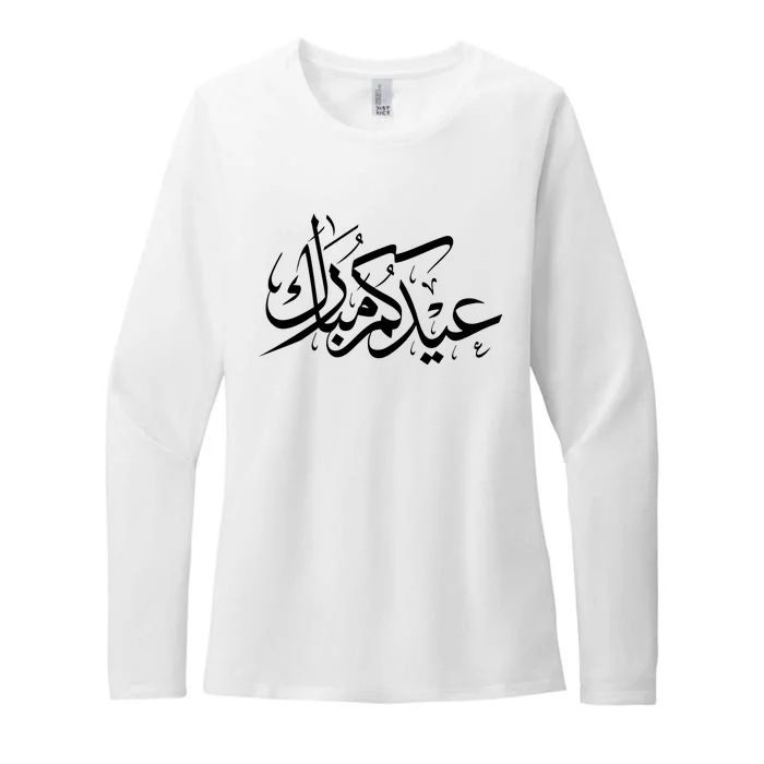 Eid Mubarak Muslim Holiday Arabic Words Womens CVC Long Sleeve Shirt