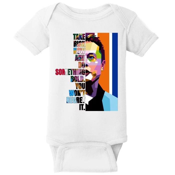 Elon Musk Motivation Quote Baby Bodysuit