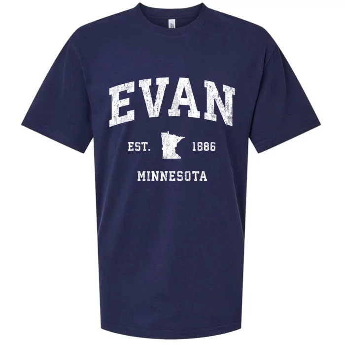 Evan Minnesota Mn Vintage Athletic Sports Sueded Cloud Jersey T-Shirt