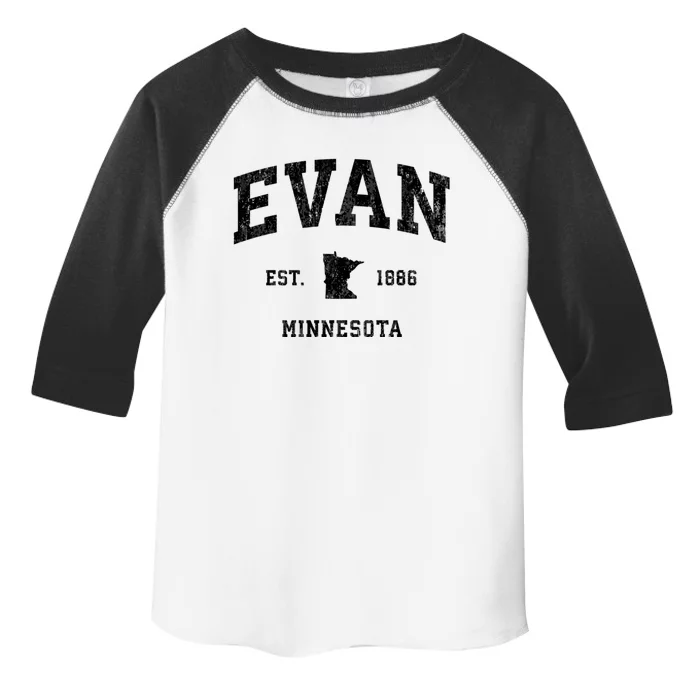 Evan Minnesota Mn Vintage Athletic Sports Toddler Fine Jersey T-Shirt