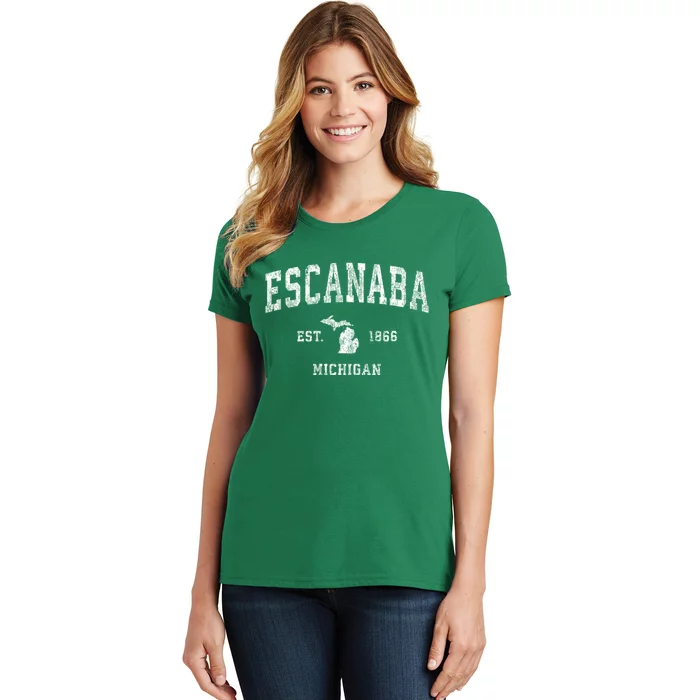 Escanaba Michigan Mi Vintage Sports Women's T-Shirt