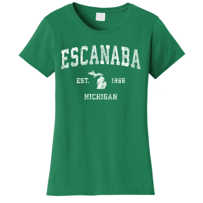 Escanaba Michigan Mi Vintage Sports Women's T-Shirt